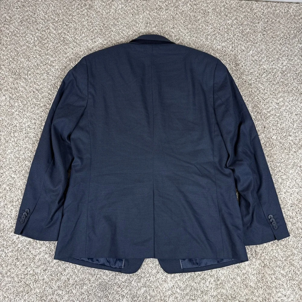 Banana Republic Blazer Mens 44R Blue Birdseye Standard Fit Two Button Jacket